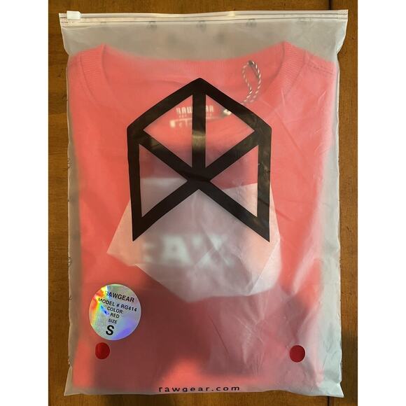 Men's Raw Gear Sweatshirt Small Short Sleeve Red ~ RG414 By Bradley Martyn ✨NEW✨ - Picture 6 of 6